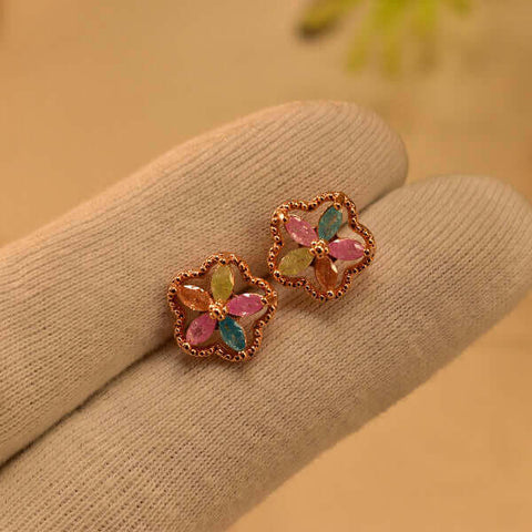 Unique Star Design Gold Plated Crystal Stones Tops For Girls/women.