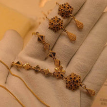 Fancy Unique Design Gold Plated Necklace Set for Girls/Women.